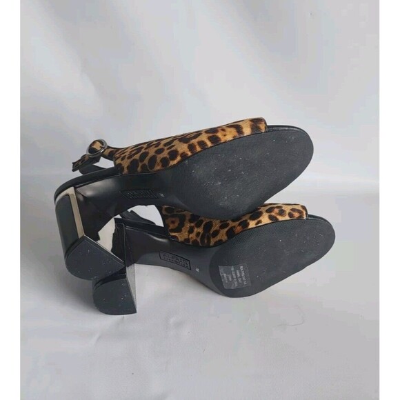 Alfani Florraa Women's Brown Leopard Slingback Block Heels Sandals Size 7W - Picture 8 of 8